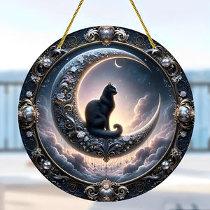 Black Cat Stained Glass Ornament 02acxx210824 - Ornament - GoDuckee