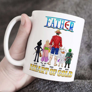 Personalized Gifts For Dad Coffee Mug Father Heart Of Gold 012KAPU260324PA - Coffee Mugs - GoDuckee