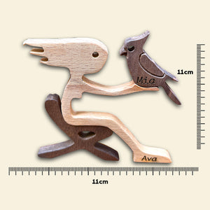 Personalized Woman With Bird Wood Puzzle, Birthday Gift, Christmas Gift For Bird Lovers TT - Wood Sign - GoDuckee