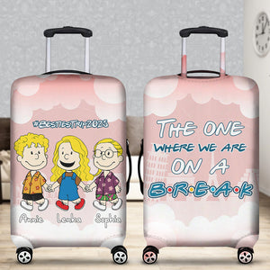 Personalized Gifts For Friends Luggage Cover, Besties Upcoming Trip 03QHLU241224HH - Luggage Covers - GoDuckee