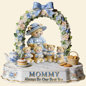 Bear Mom Toile de Jouy Acrylic Plaque - Personalized Gifts For Mother's Day Plaque 02PGMG180326 - Shaped Plaques - GoDuckee