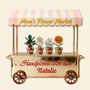 Birthmonth Flowers Mom And Kids Acrylic Plaque - Personalized Gifts For Mother's Day Plaque 03KIMG110326 - Shaped Plaques - GoDuckee
