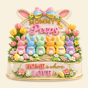 Bunny Peeps Acrylic Plaque - Personalized Gifts For Grandma Easter Day 01tymg170326 - Shaped Plaques - GoDuckee