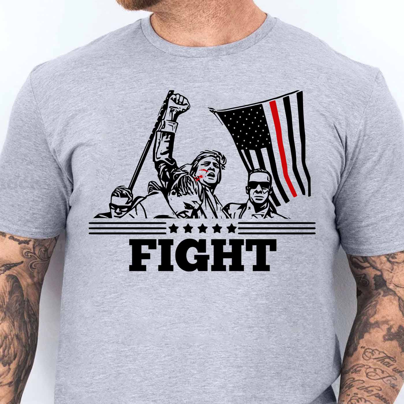 2024 Assassination Attempt Shirt Teflon Don & Keep Fighting For American Flag - Shirts - GoDuckee