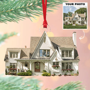 Custom Photo Gifts For Family, Upload House Photo Christmas Ornament 25pgxx290824 - Ornament - GoDuckee