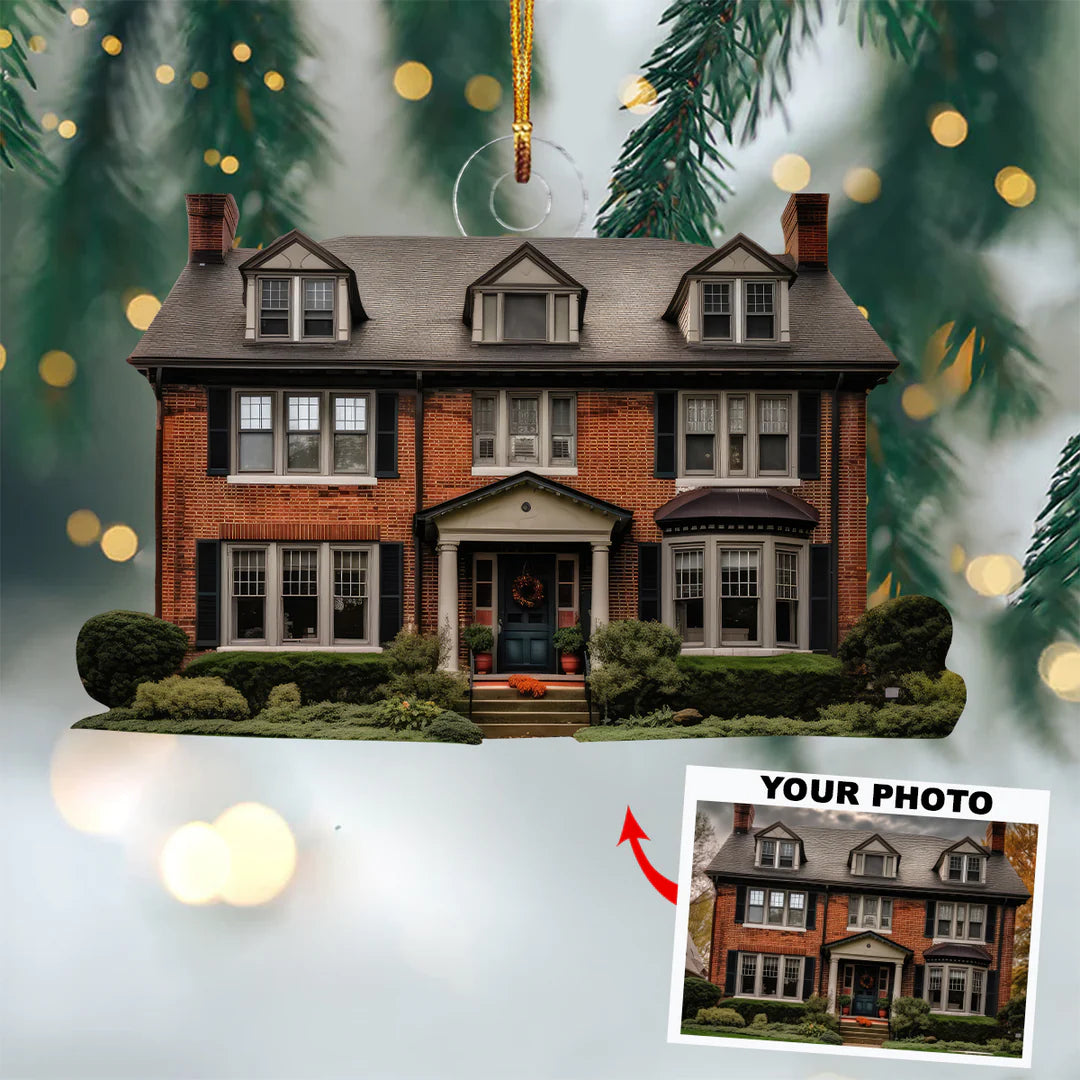 Custom Photo Gifts For Family, Upload House Photo Christmas Ornament 24pgxx290824 - Ornament - GoDuckee