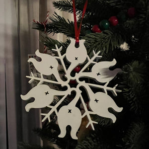 Personalized Gifts For Cat Lovers Ornament Butt Snowflake - Ornament - GoDuckee