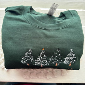 Merry and Bright Embroidered Shirt 205acxx260824 Christmas Tree - Shirts - GoDuckee