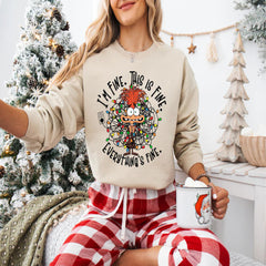 Everything Is Fine Christmas Lights Sweatshirt 213acxx260824