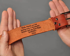 Man's Belt With Personalized Secret Message tt - Belts - GoDuckee