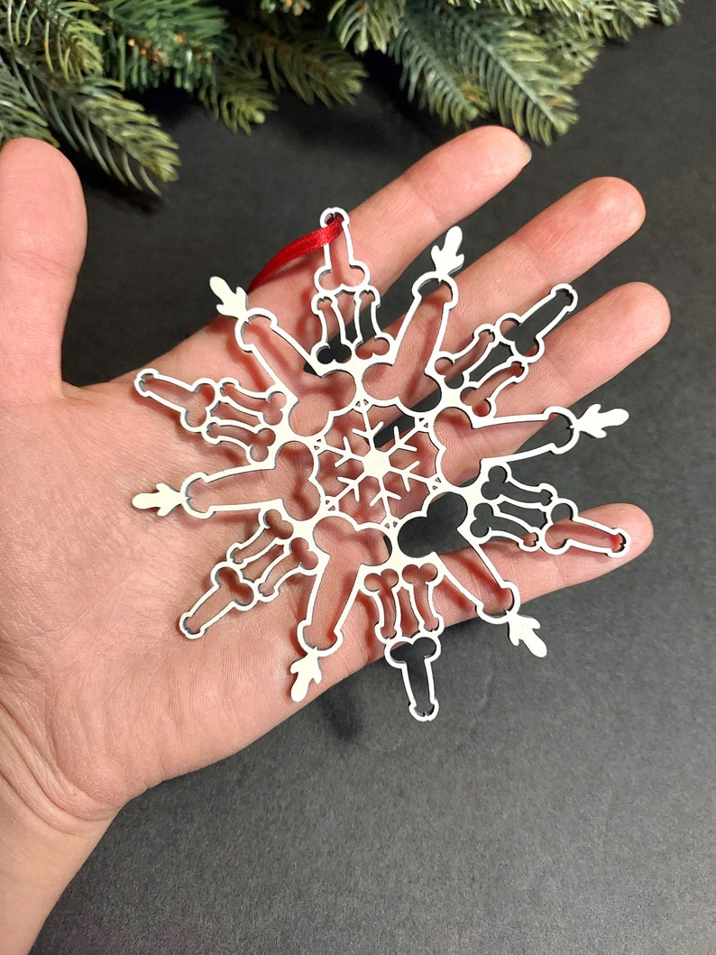 Personalized Gifts For Husband Christmas Ornament Dickmas Snowflake - Ornament - GoDuckee