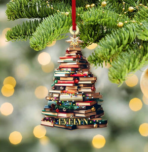 Personalized Gifts For Book Lovers Christmas Ornament 10ACXX240924 - Ornament - GoDuckee