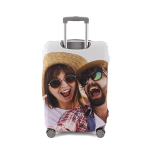 Custom Photo Luggage Cover Funny Face Gift For Upcoming Trips - Luggage Covers - GoDuckee