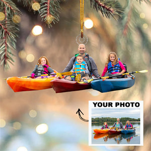 Custom Photo Gifts For Kayaking Lovers, Upload Kayaking Christmas Ornament 14pgvp140924 - Ornament - GoDuckee