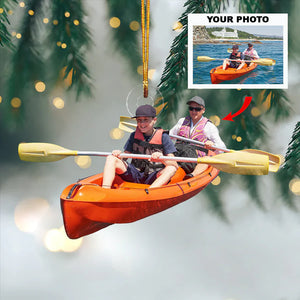 Custom Photo Gifts For Kayaking Lovers, Upload Kayaking Christmas Ornament 14pgvp140924 - Ornament - GoDuckee