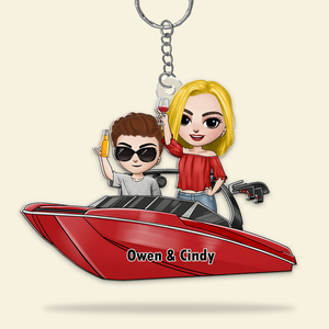 Personalized Gifts For Friends Keychain Wake Boat Friends 03QHHU120325HH - Keychains - GoDuckee