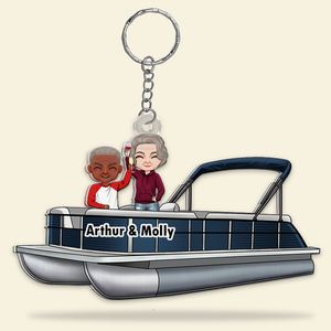 Personalized Gifts For Pontoon Friends Keychain 05QHHU171224HH - Keychains - GoDuckee