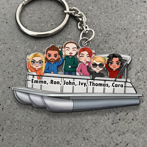 Personalized Gifts For Pontoon Friends Keychain 05QHHU171224HH - Keychains - GoDuckee