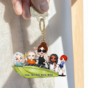 Personalized Gifts For Friends Keychain Wake Boat Friends 03QHHU120325HH - Keychains - GoDuckee