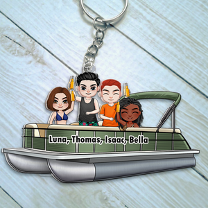 Personalized Gifts For Pontoon Friends Keychain 05QHHU171224HH - Keychains - GoDuckee