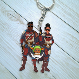 Personalized Gifts For Galactic Family Keychain 012QHHU141224HA - Keychains - GoDuckee