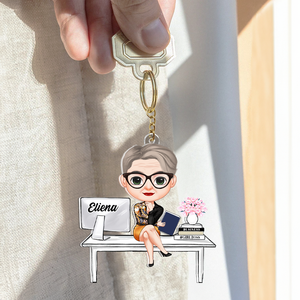 Personalized Gifts For Boss Chibi Girl Acrylic Keychain 02QHHU121224HH - Keychains - GoDuckee