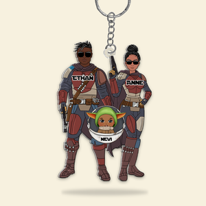 Personalized Gifts For Galactic Family Keychain 012QHHU141224HA - Keychains - GoDuckee