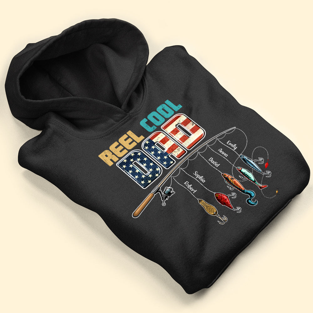 Reel Cool Dad, Fishing Personalized Shirt Hoodie Sweatshirt 05HUTI260423 - Shirts - GoDuckee