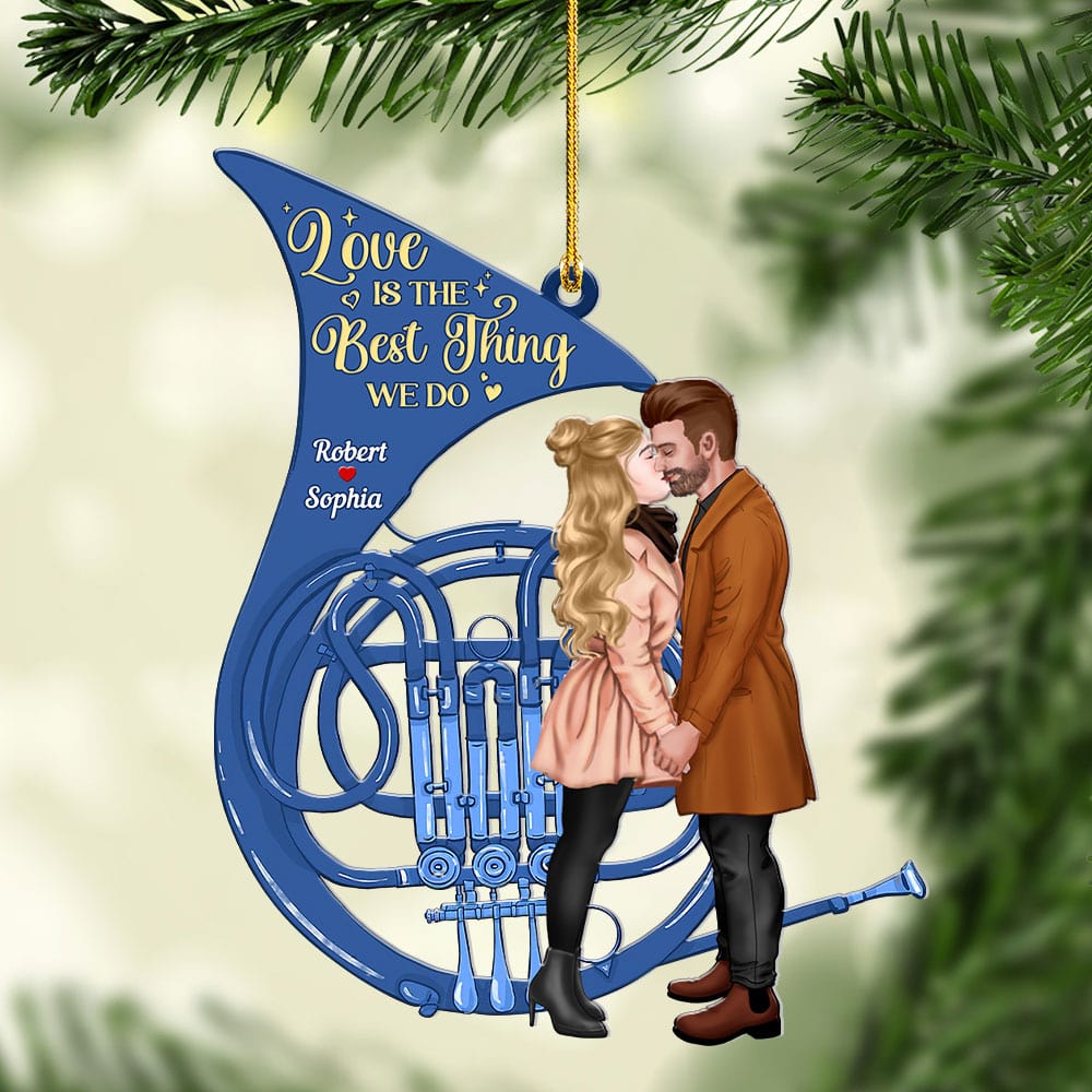 Love Is The Best Thing We Do Acrylic Custom Shape Ornament, Couple, Christmas Gift 04htti231123pa - Ornament - GoDuckee