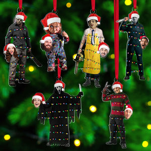 Funny Custom Photo Gifts For Horror Movie Fans Christmas Ornament 05toti050924 - Ornament - GoDuckee