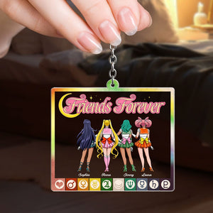 Personalized Gifts For Besties Keychain Friends Forever 03HUTI200224HH - Keychains - GoDuckee