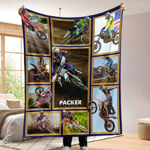 Custom Photo Gifts For Motocross Lover Blanket 021qhti030125 - Blanket - GoDuckee