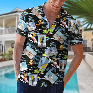 Custom Surfing Photo Hawaiian Shirt, Summer Gift For Surfing Lovers - Hawaiian Shirts - GoDuckee