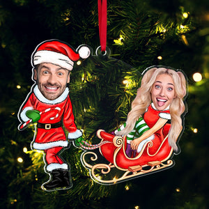 Custom Photo Gifts For Couple Christmas Ornament 02nati280924 - Ornament - GoDuckee