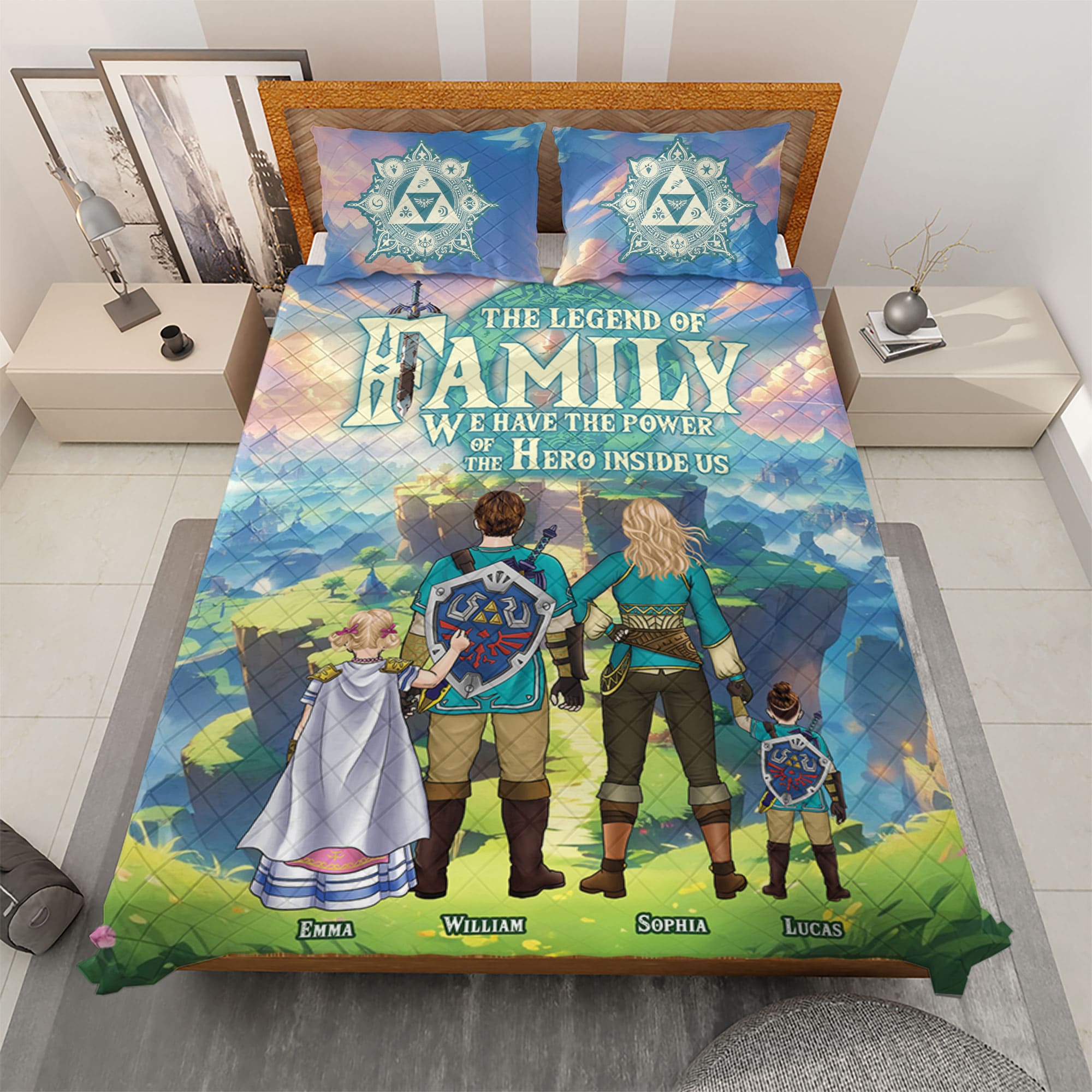 Personalized Gifts For Family Quilt Bed Set 03xqti060724 - Blanket - GoDuckee