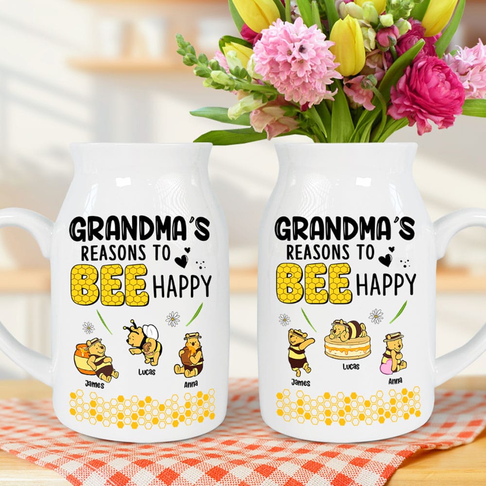 Personalized Gifts For Grandma Flower Vase 04htti220624 - Flower Vase - GoDuckee