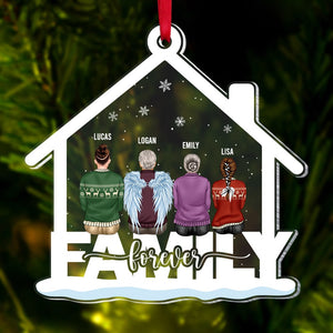 Family Forever Personalized Heaven Ornament, Christmas Tree Decor - Ornament - GoDuckee