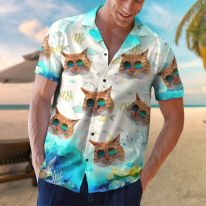 Custom Photo Gifts For Cat Lovers Hawaii Shirt 02toti060724 - Hawaiian Shirts - GoDuckee