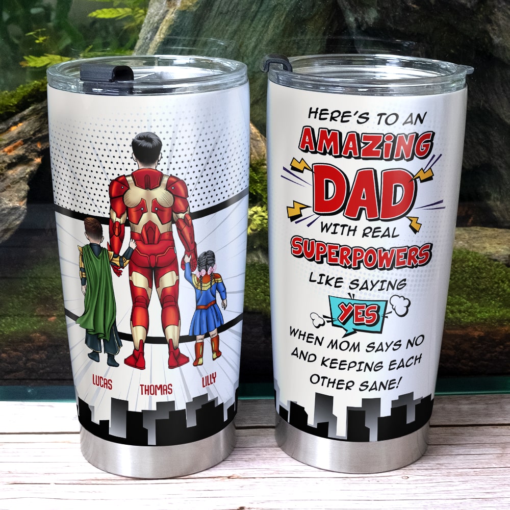 Amazing Dad Personalized 02DNLI160223TM Tumbler Gift For Dad - Tumbler Cup - GoDuckee