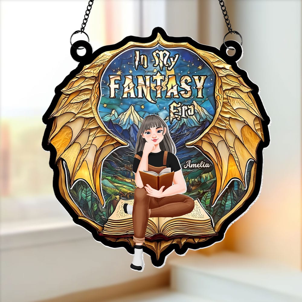 Personalized Gifts For Book Lover Suncatcher Ornament Fantasy Book 011xqti060125pa - Ornament - GoDuckee