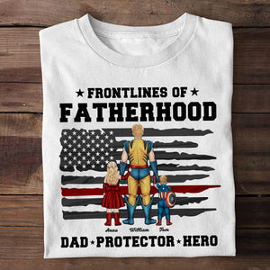 Father, Frontlines Of Fatherhood, Personalized Shirt, Gifts For Dad, 01DNLI080523TM - Shirts - GoDuckee