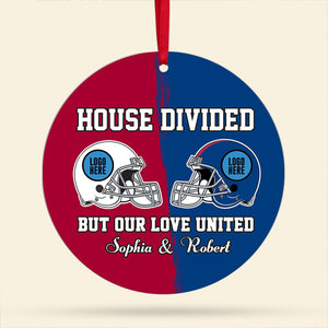 Personalized Gifts For American Football Lovers Couple Christmas Ornament 03huti111023 - Ornament - GoDuckee