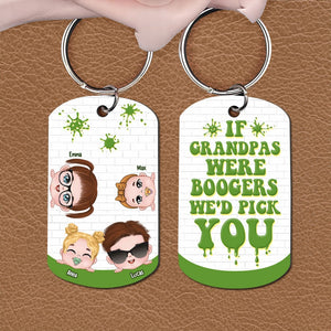Personalized Gifts For Parents & Grandparents Keychain If Grandpas were Boogers We'd Pick You 03KATI250124HH - Keychains - GoDuckee