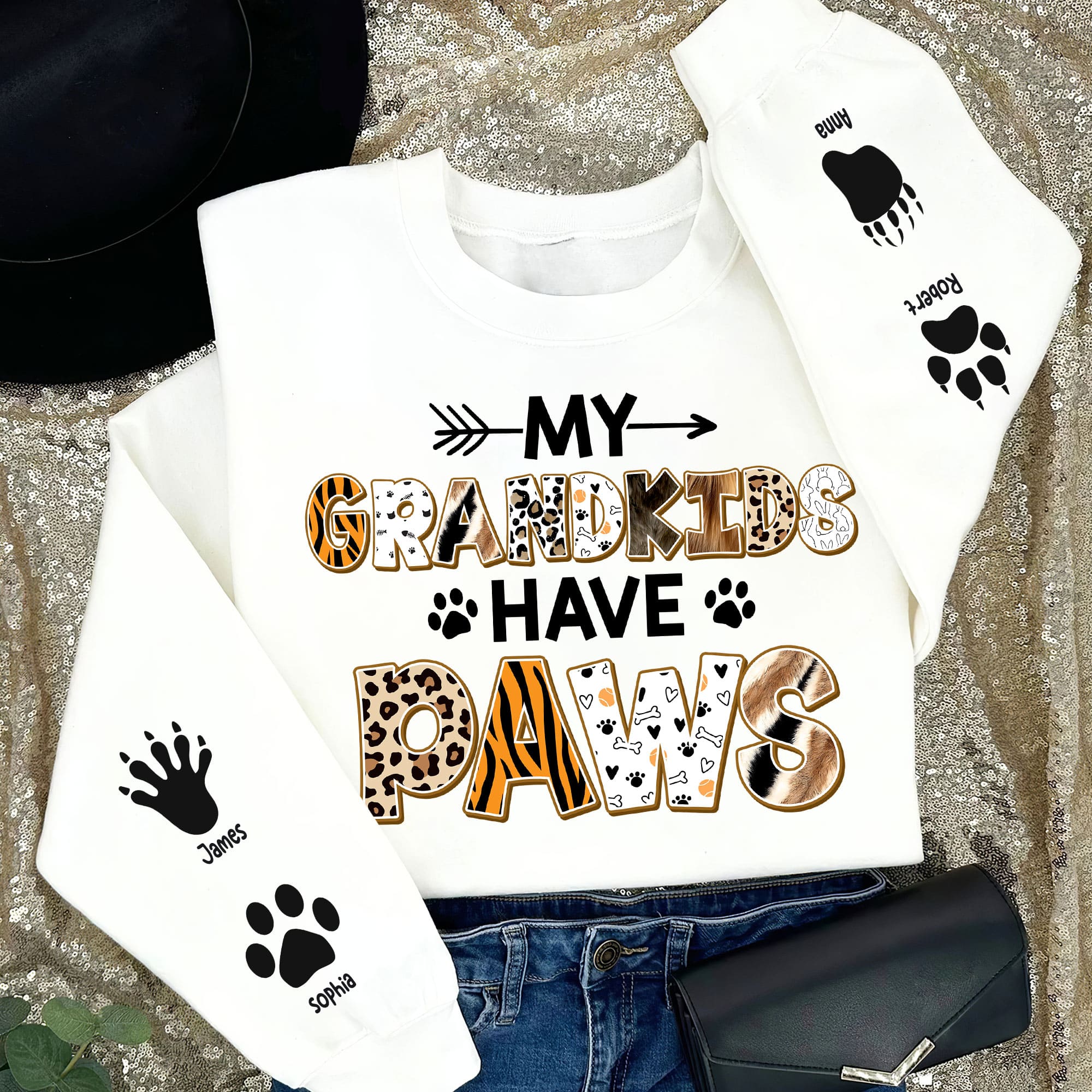 Personalized Gifts For Grandparents Shirt My Grandkids Have Paws - 2D Shirts - GoDuckee