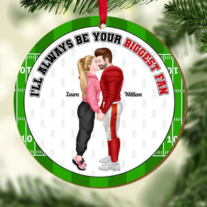 I'll Always Be Your Biggest Fan Shape Wood Ornament Couple 01qhti111123pa - Ornament - GoDuckee