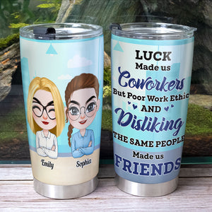 Coworker, Luck Made Us Coworker, Personalized Tumbler, Gift For Coworker - Tumbler Cup - GoDuckee