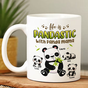 Personalized Gifts For Mom Coffee Mug Life Is Pandastic With Panda Mama - Coffee Mugs - GoDuckee