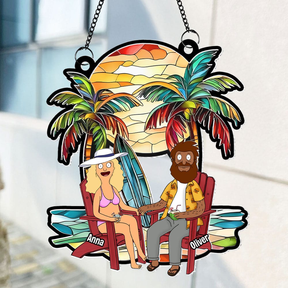 Personalized Gifts For Couple Suncatcher Ornament 01xqti100225pa - Ornament - GoDuckee