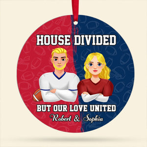 Personalized Gifts For American Football Lovers Couple Christmas Ornament 02huti141024hg - Ornament - GoDuckee