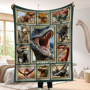 Personalized Gifts For Dinosaur Lover Blanket 03qhti271224 - Blanket - GoDuckee